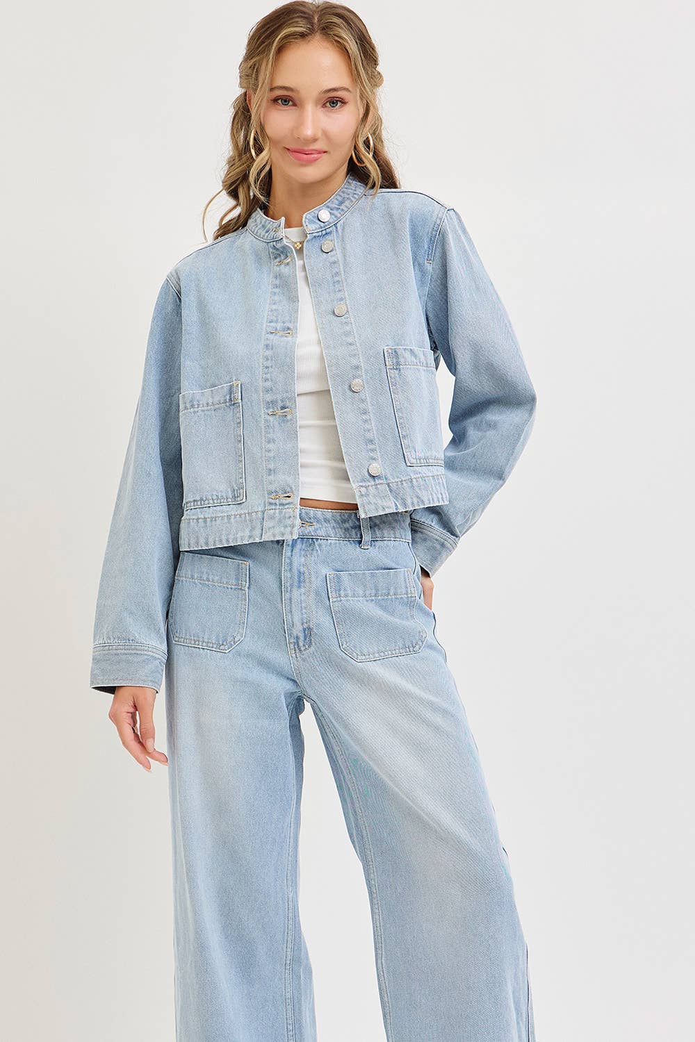 WIDE LEG DENIM JEANS