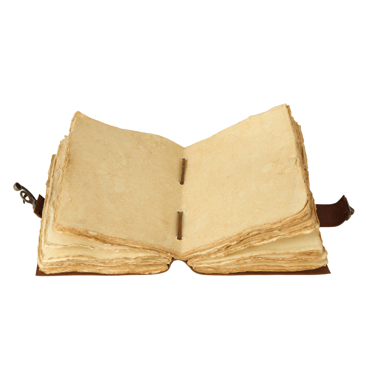 Handmade Leather Journal with C-Lock Unlined Deckle