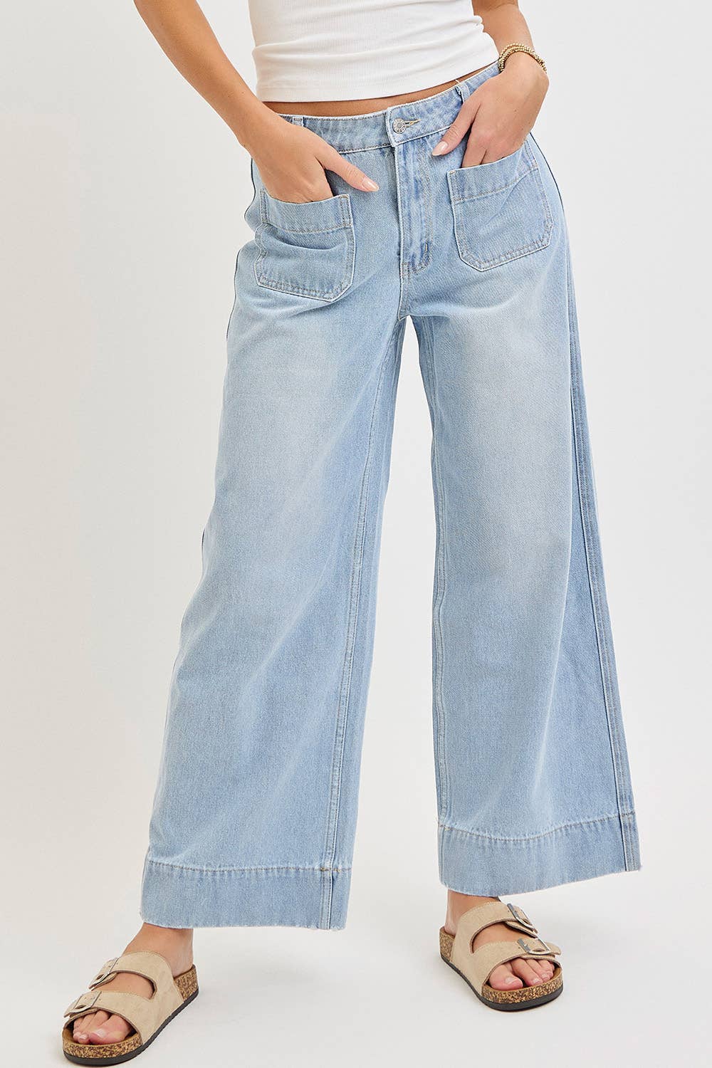WIDE LEG DENIM JEANS