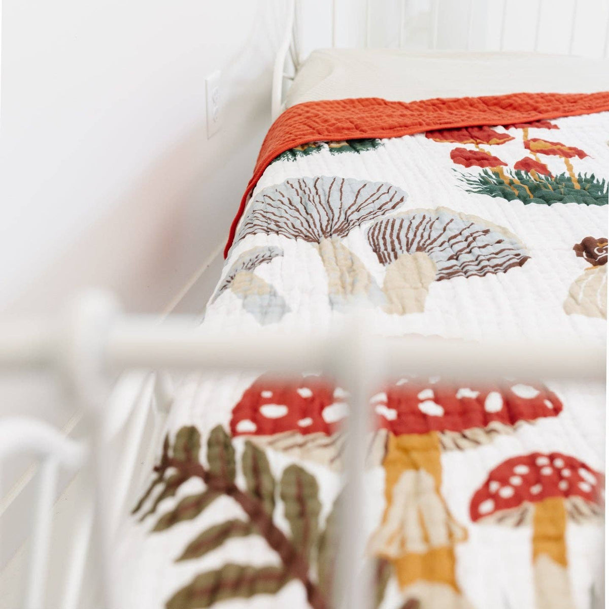 Mushroom Muslin Throw Blanket