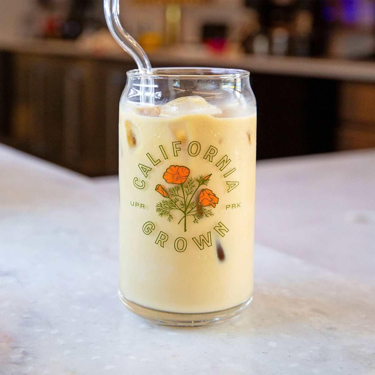 California Grown 16oz Beer Can Glass Cup