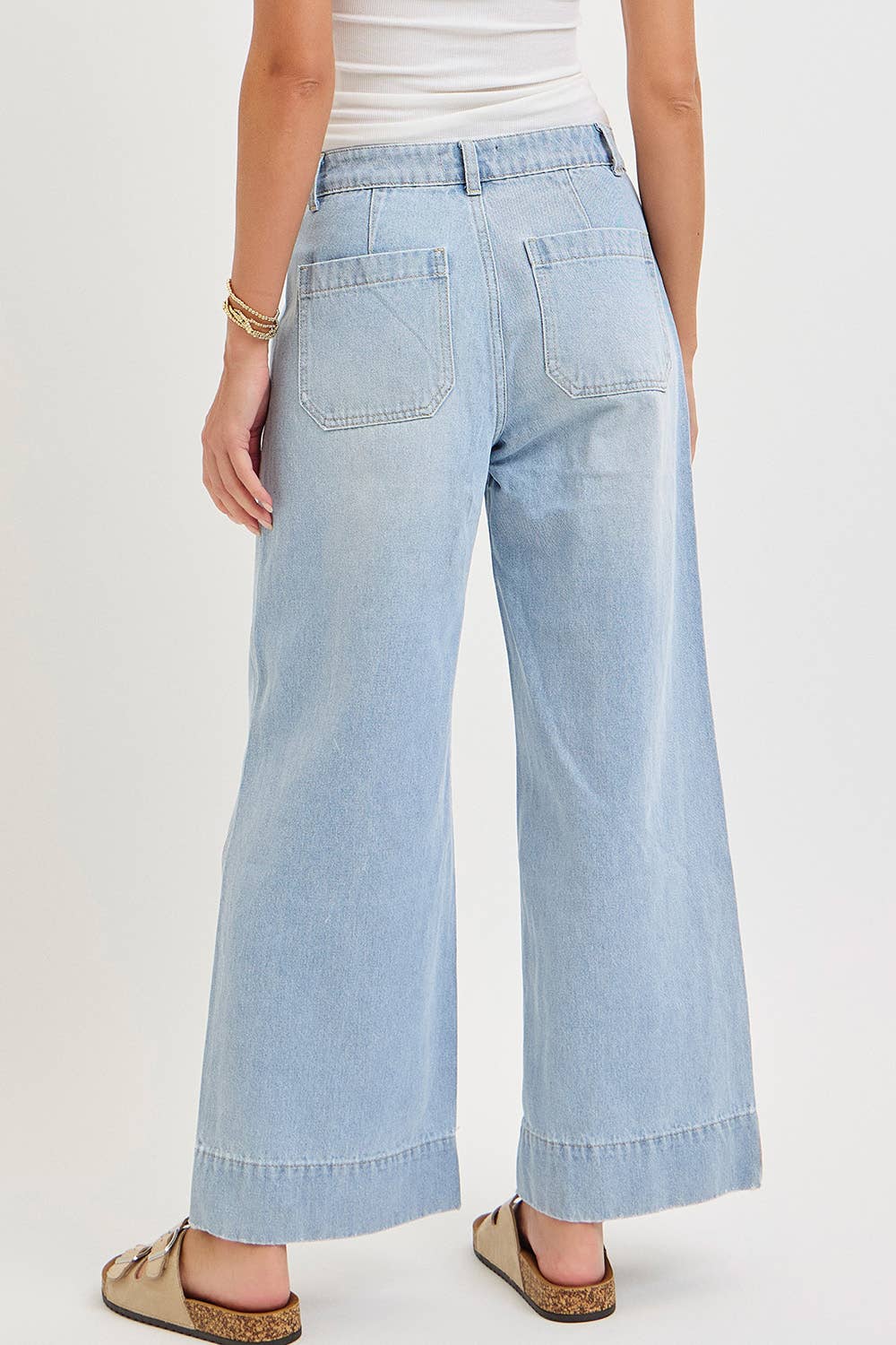WIDE LEG DENIM JEANS