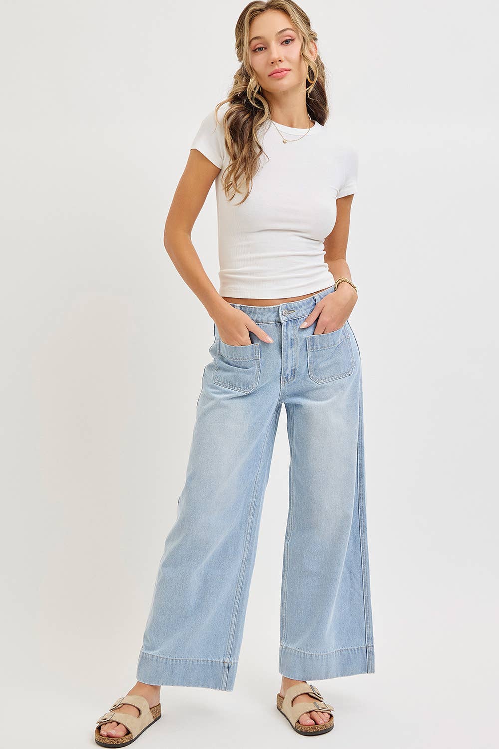 WIDE LEG DENIM JEANS