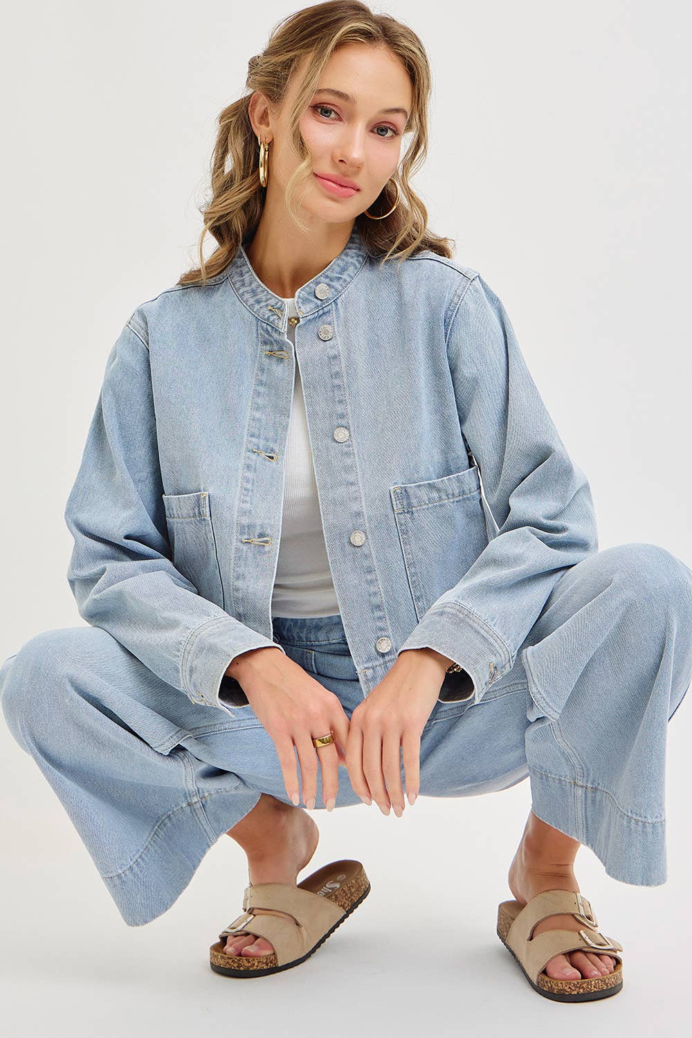 WIDE LEG DENIM JEANS