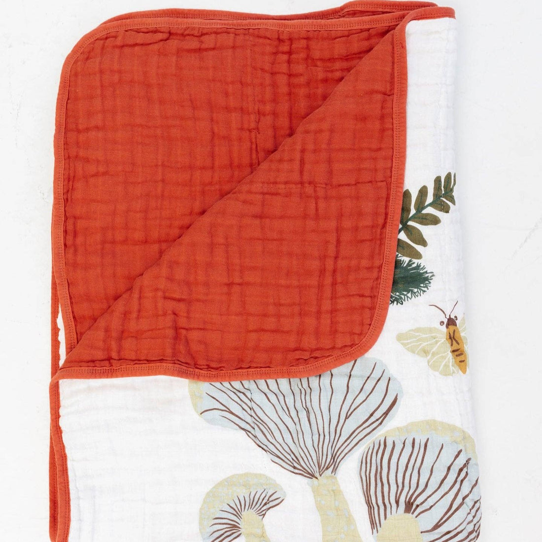 Mushroom Muslin Throw Blanket