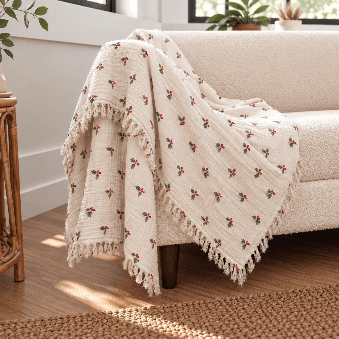 Oversized Breeze Throw with Fringe – Vintage Holly