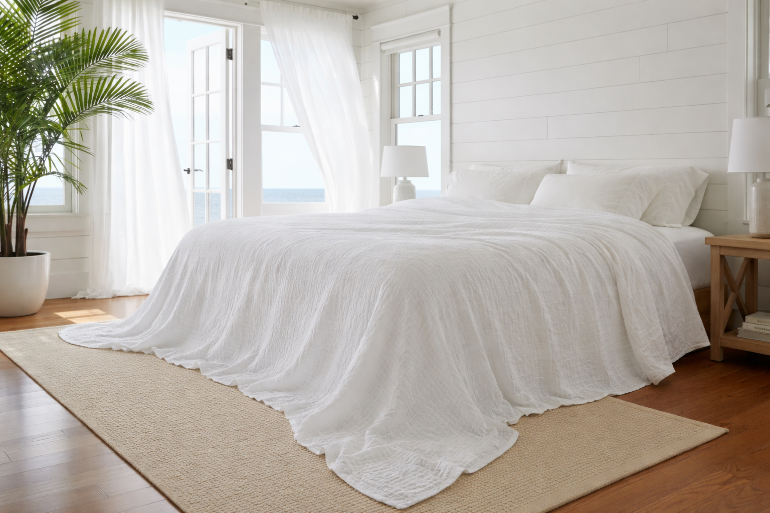 The 365 Blanket - Arctic White KING and Undyed KING