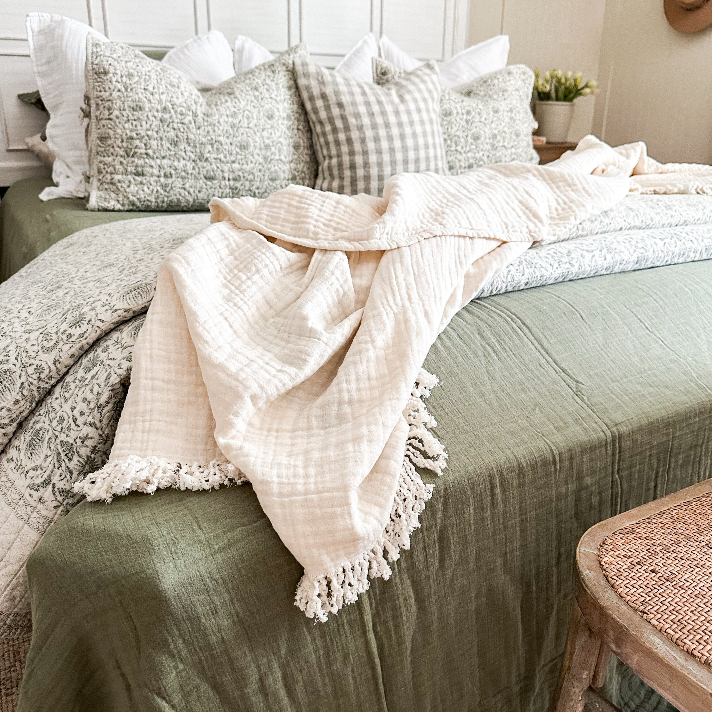 Oversized Fringe Breeze Throw