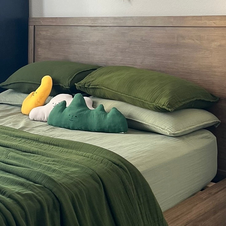 Standard Pillow Shams - Grey, Sage, & Moss