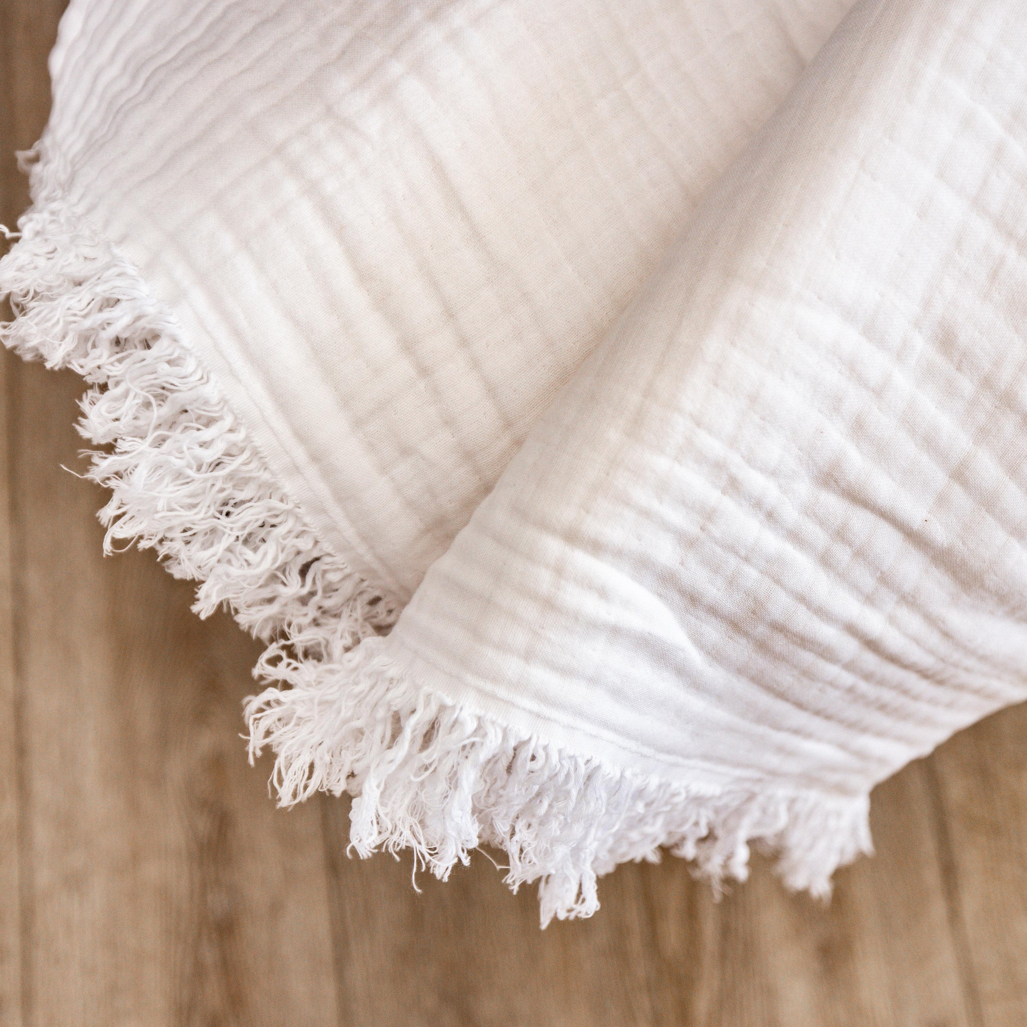 Oversized Fringe Breeze Throw