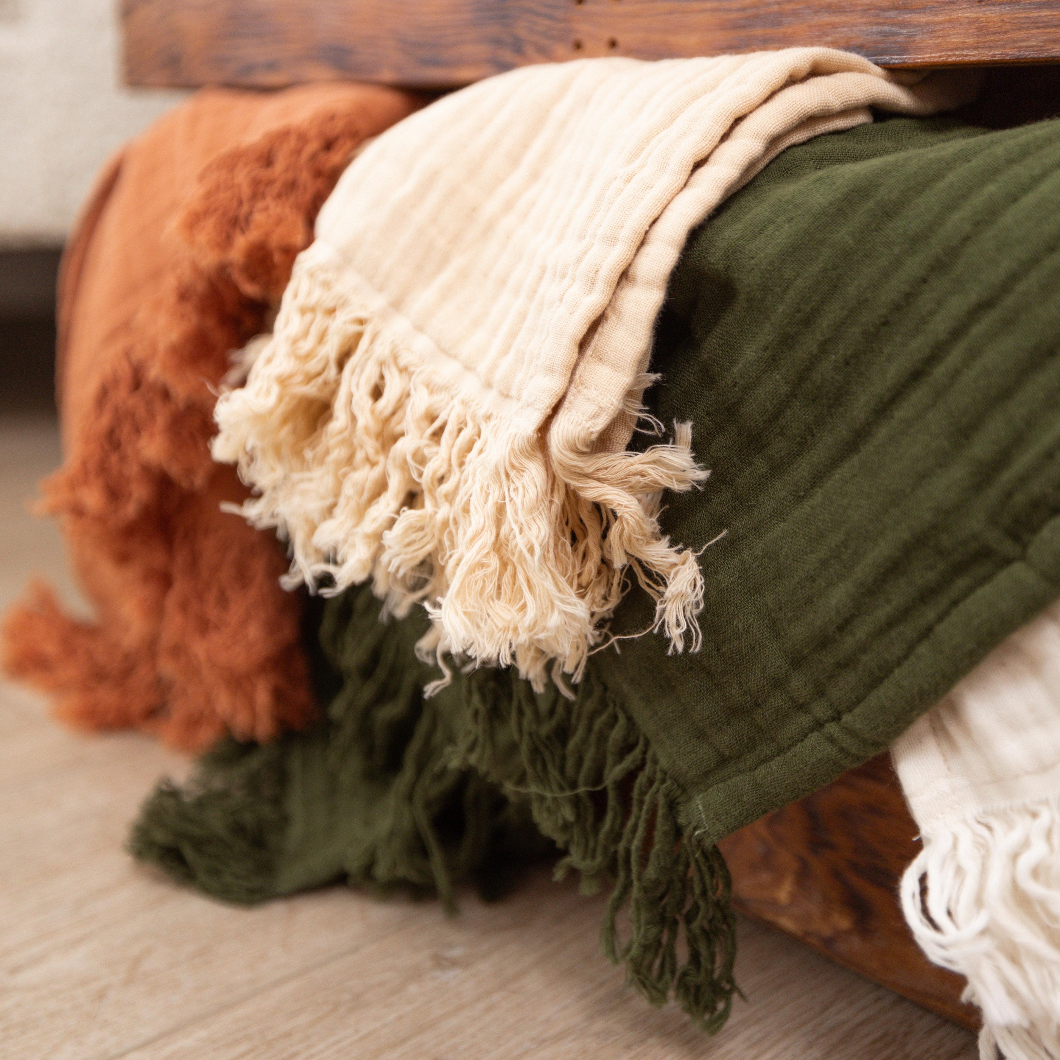 Oversized Fringe Breeze Throw