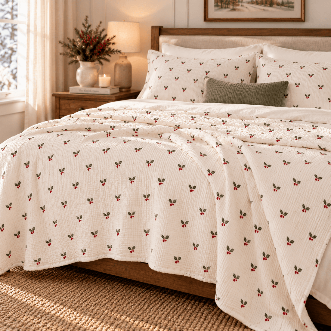 Ultra-Lightweight 6-Layer Muslin Blanket - Vintage Holly