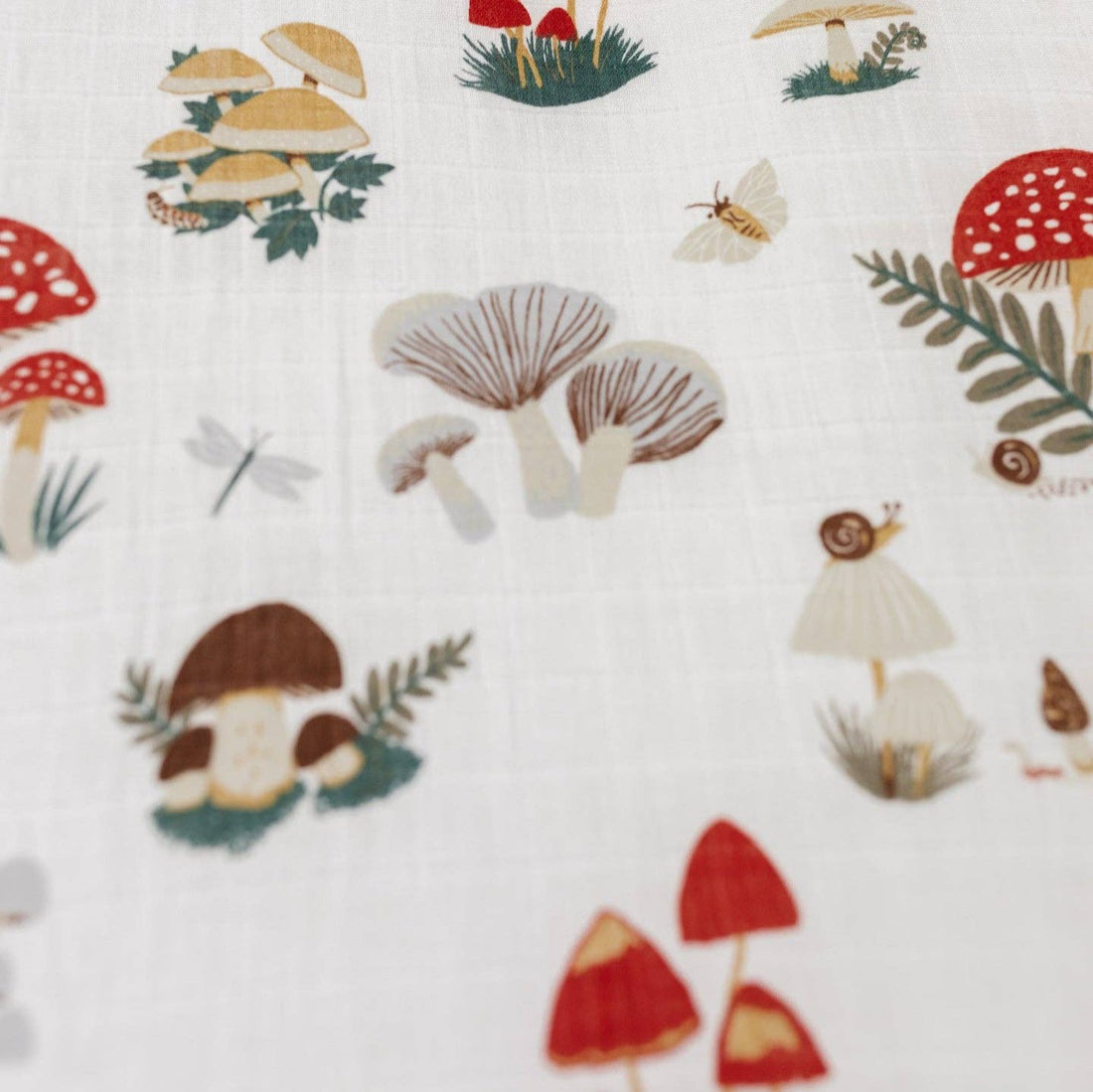 Mushroom Muslin Crib Bottom Sheet