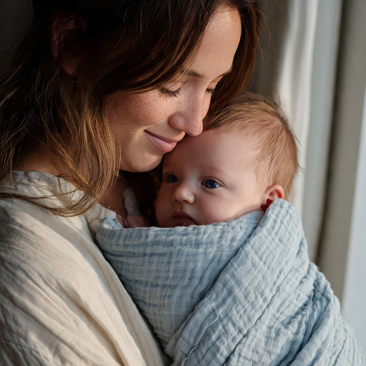 4-in-1 Muslin Cotton Swaddle Blanket | Soft, Breathable & OEKO-TEX Certified