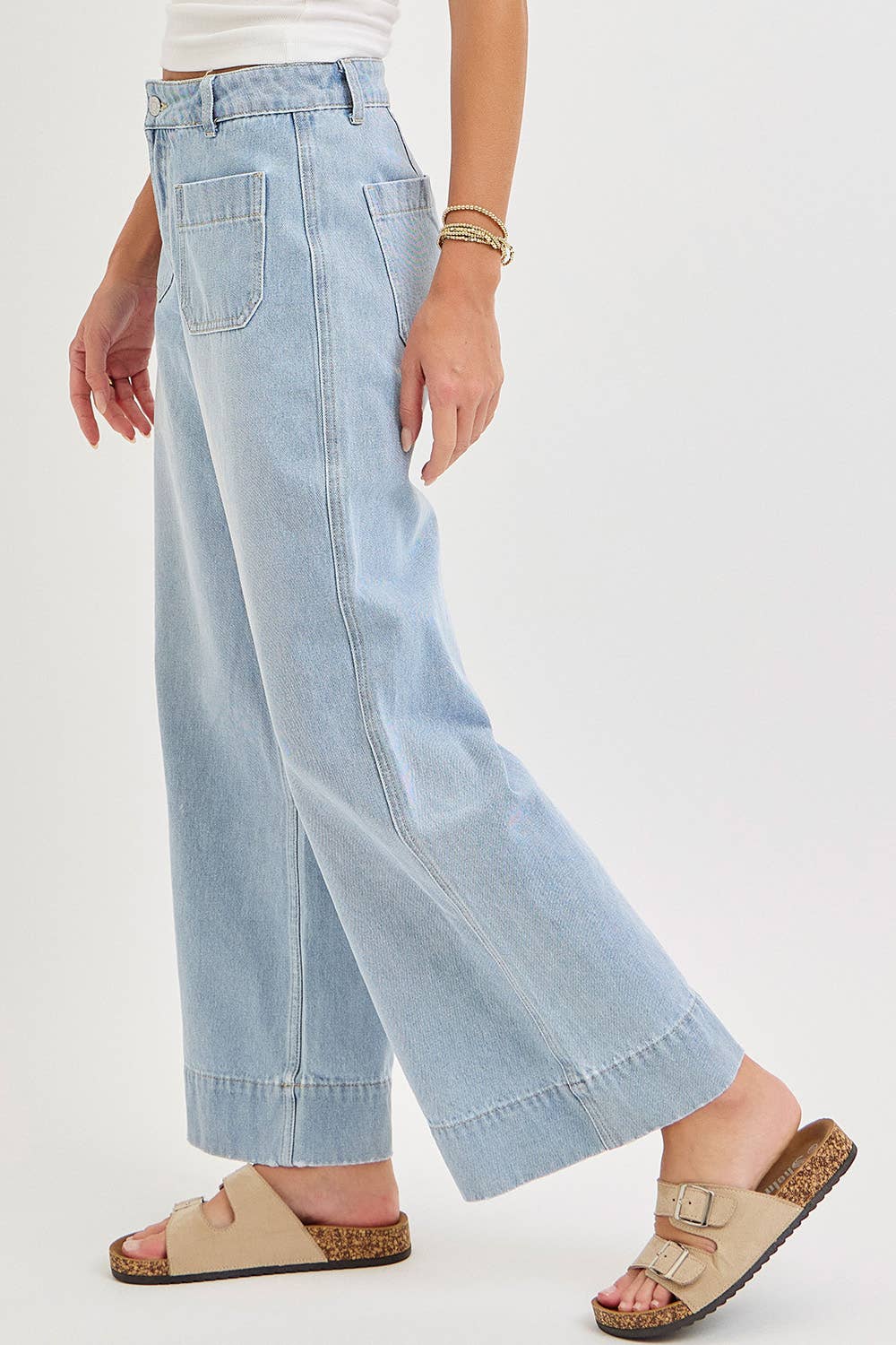 WIDE LEG DENIM JEANS