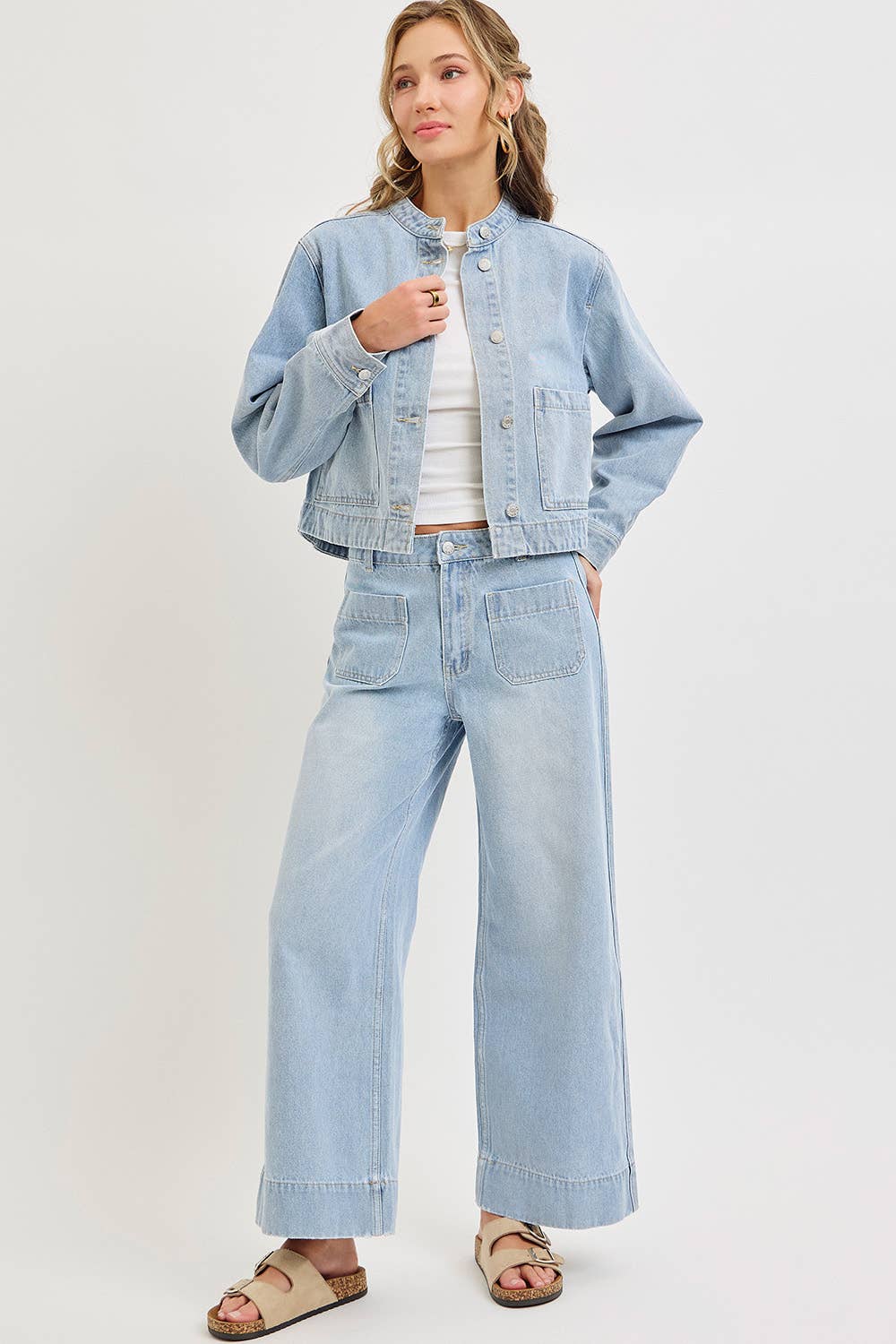 WIDE LEG DENIM JEANS