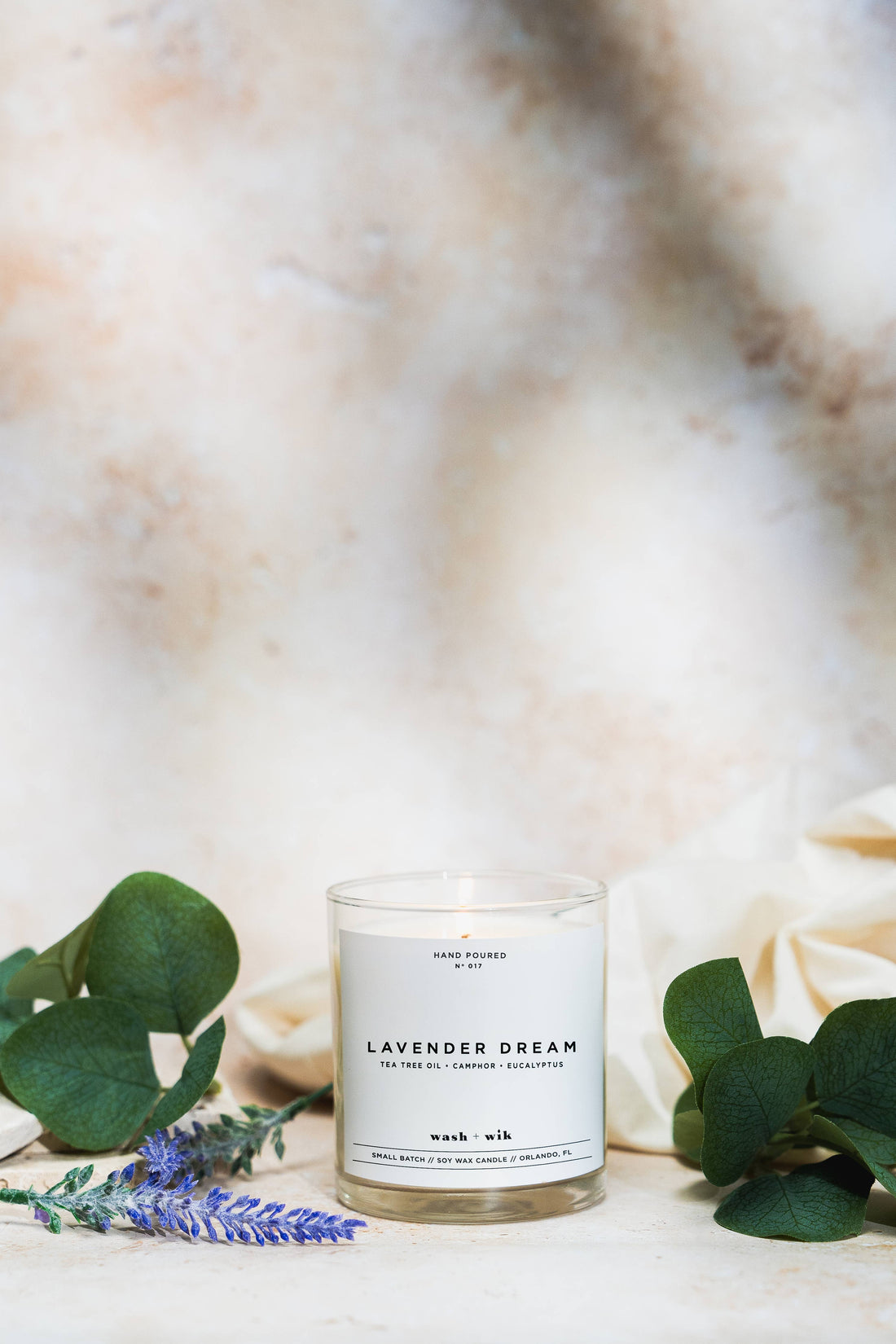 Lavender Dream Soy Wax Candle | Tea Tree Oil - 1 Wick