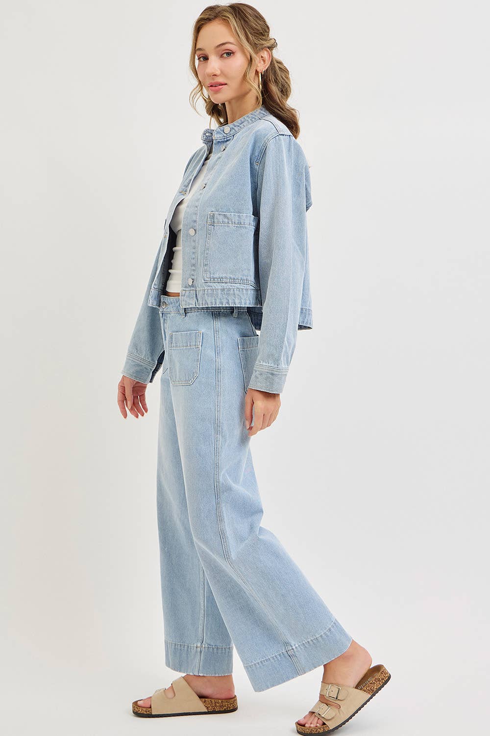 WIDE LEG DENIM JEANS