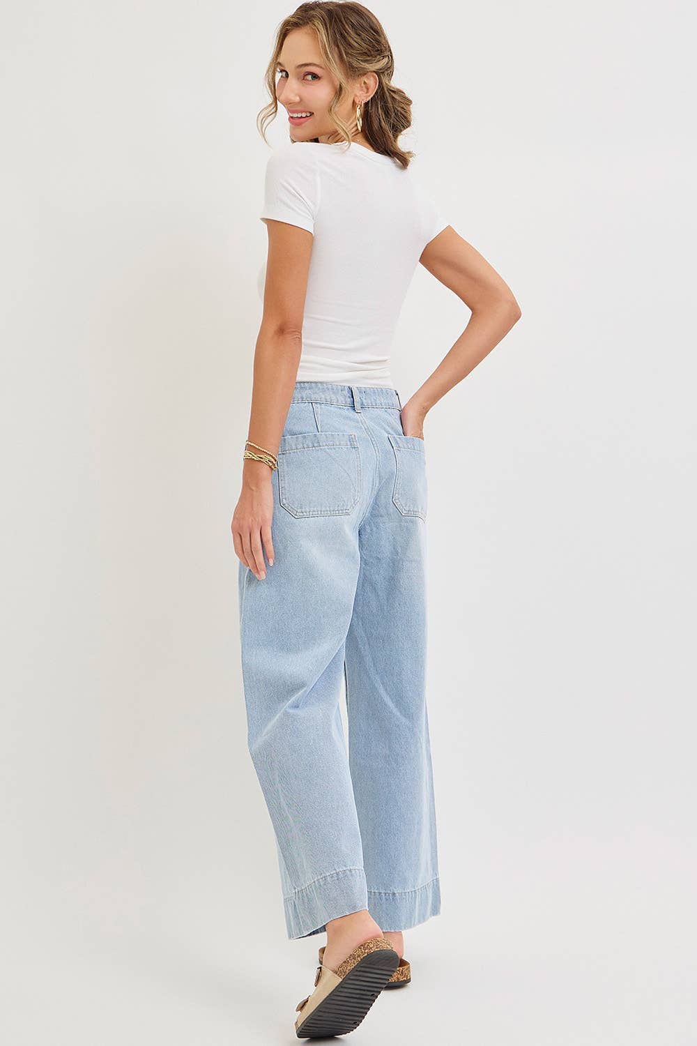 WIDE LEG DENIM JEANS