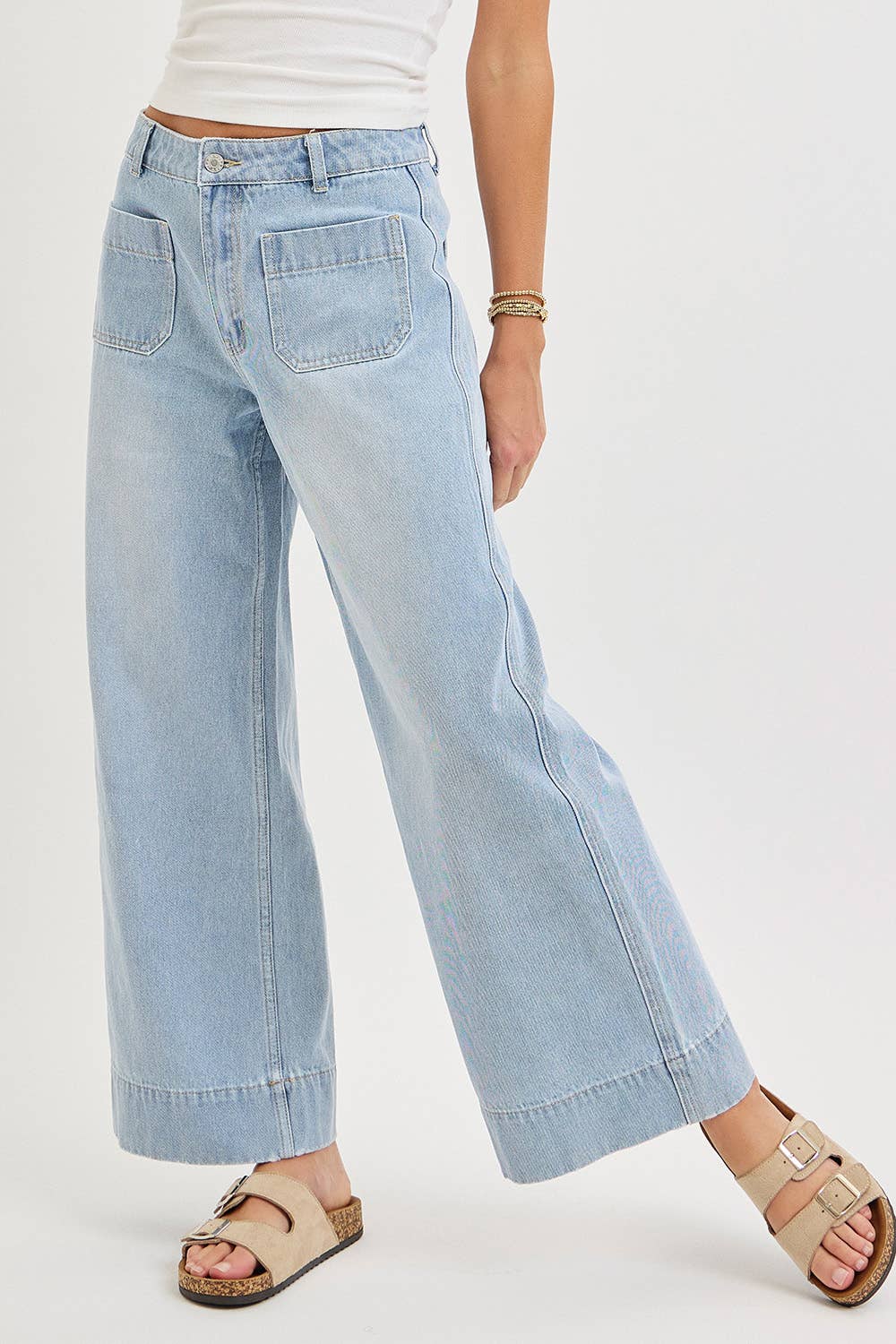 WIDE LEG DENIM JEANS