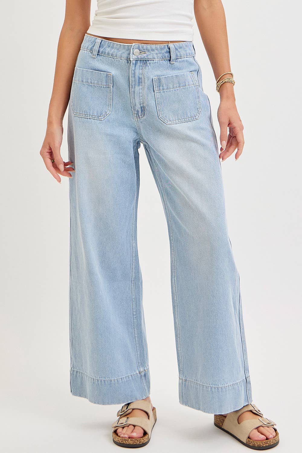 WIDE LEG DENIM JEANS