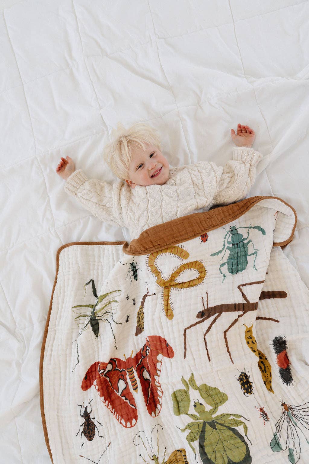 Cutie Crawlies Square Muslin Blanket