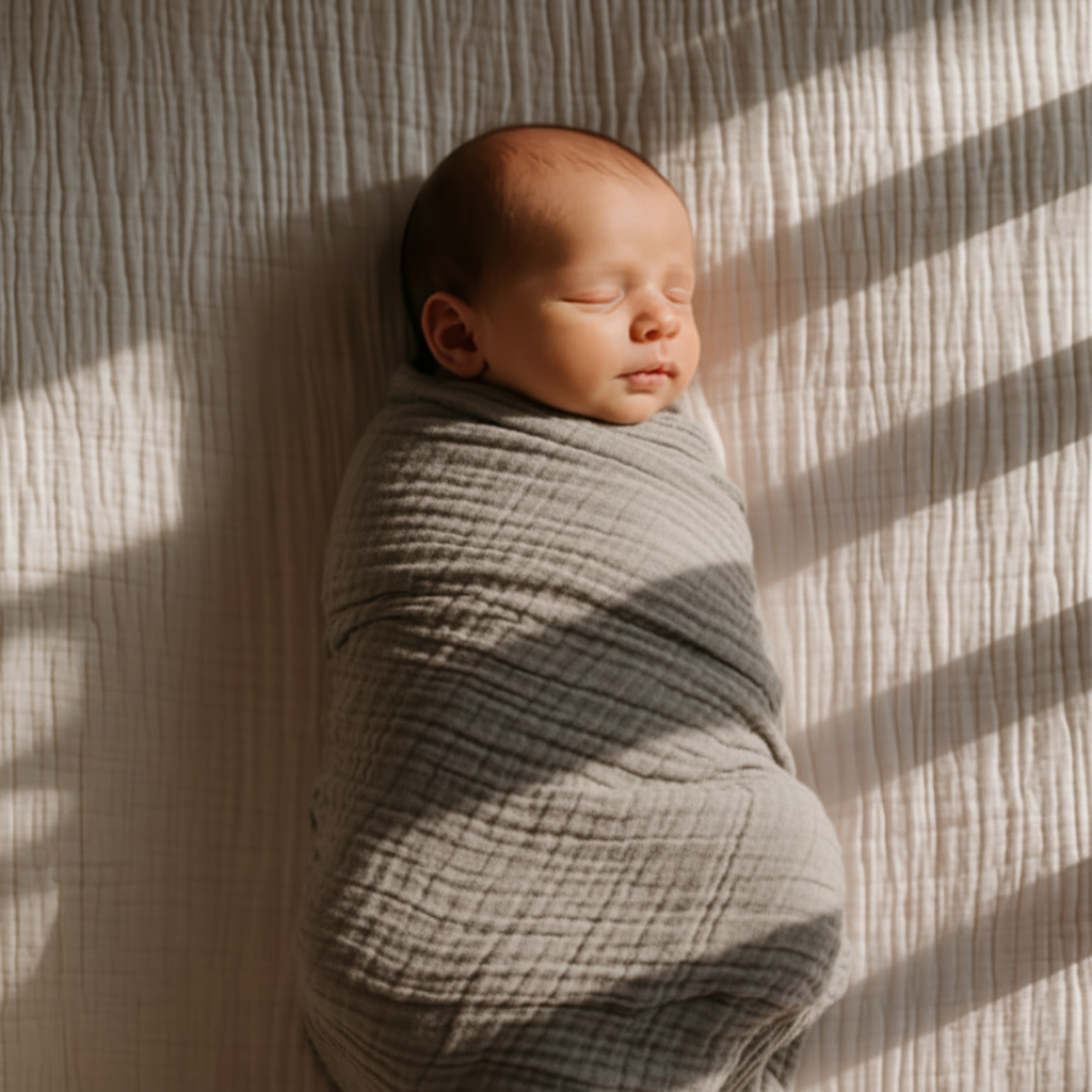 4-in-1 Muslin Cotton Swaddle Blanket | Soft, Breathable & OEKO-TEX Certified