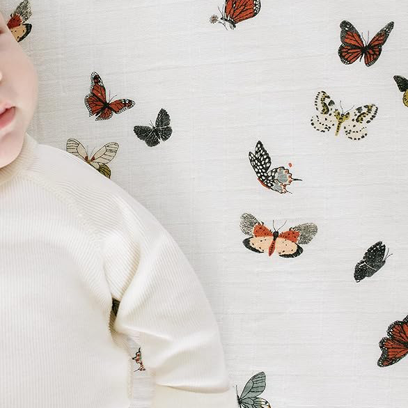 Butterfly Collector Crib Bottom Sheet