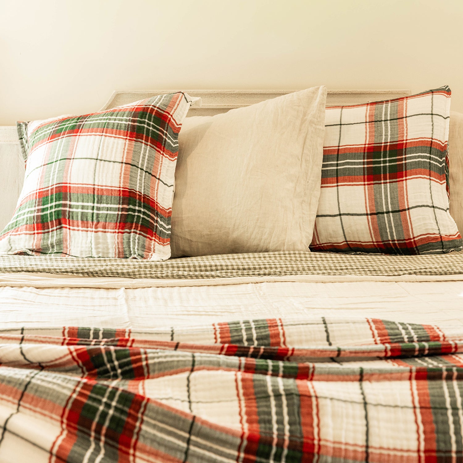 Classic Christmas Euro 365 Muslin Cotton Pillow Shams (Set of 2)