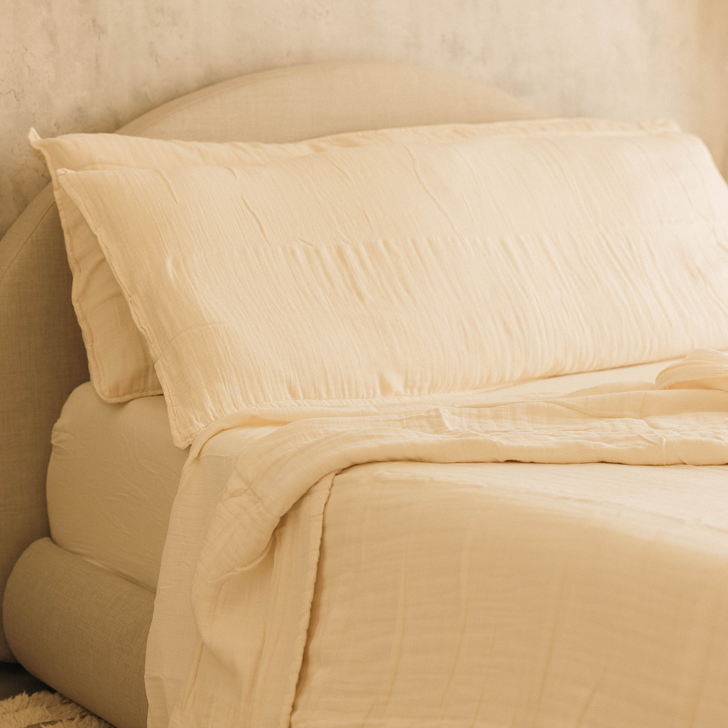 King Muslin Cotton Pillow Shams (Set of 2)