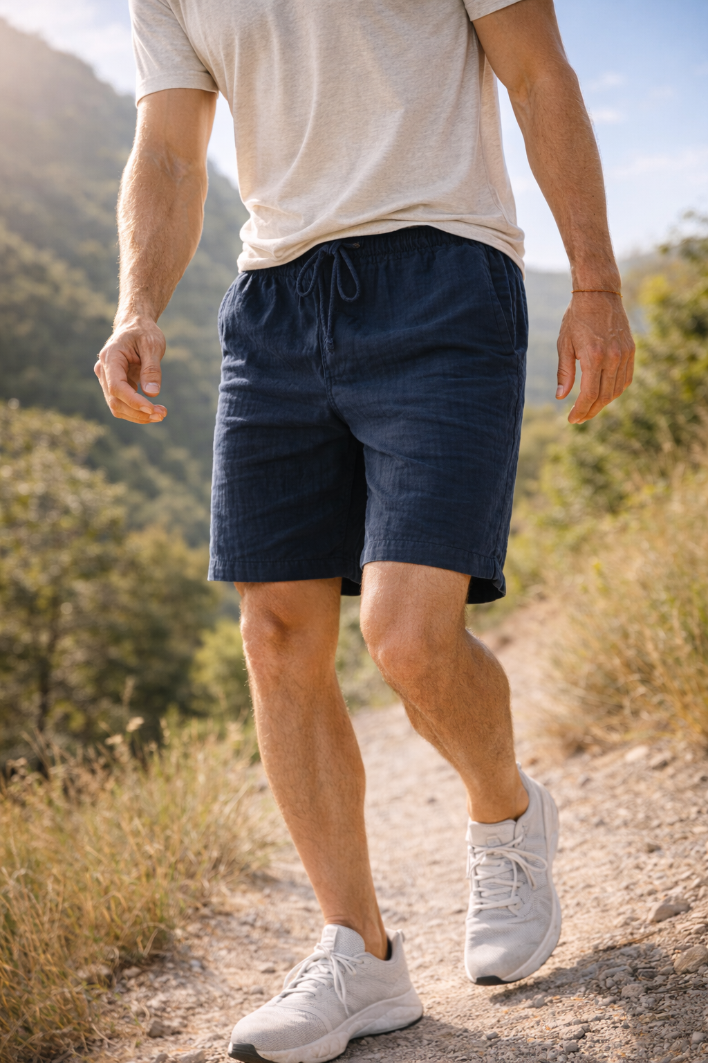Unisex Muslin Cotton Breeze Shorts — Breathable, Relaxed Fit