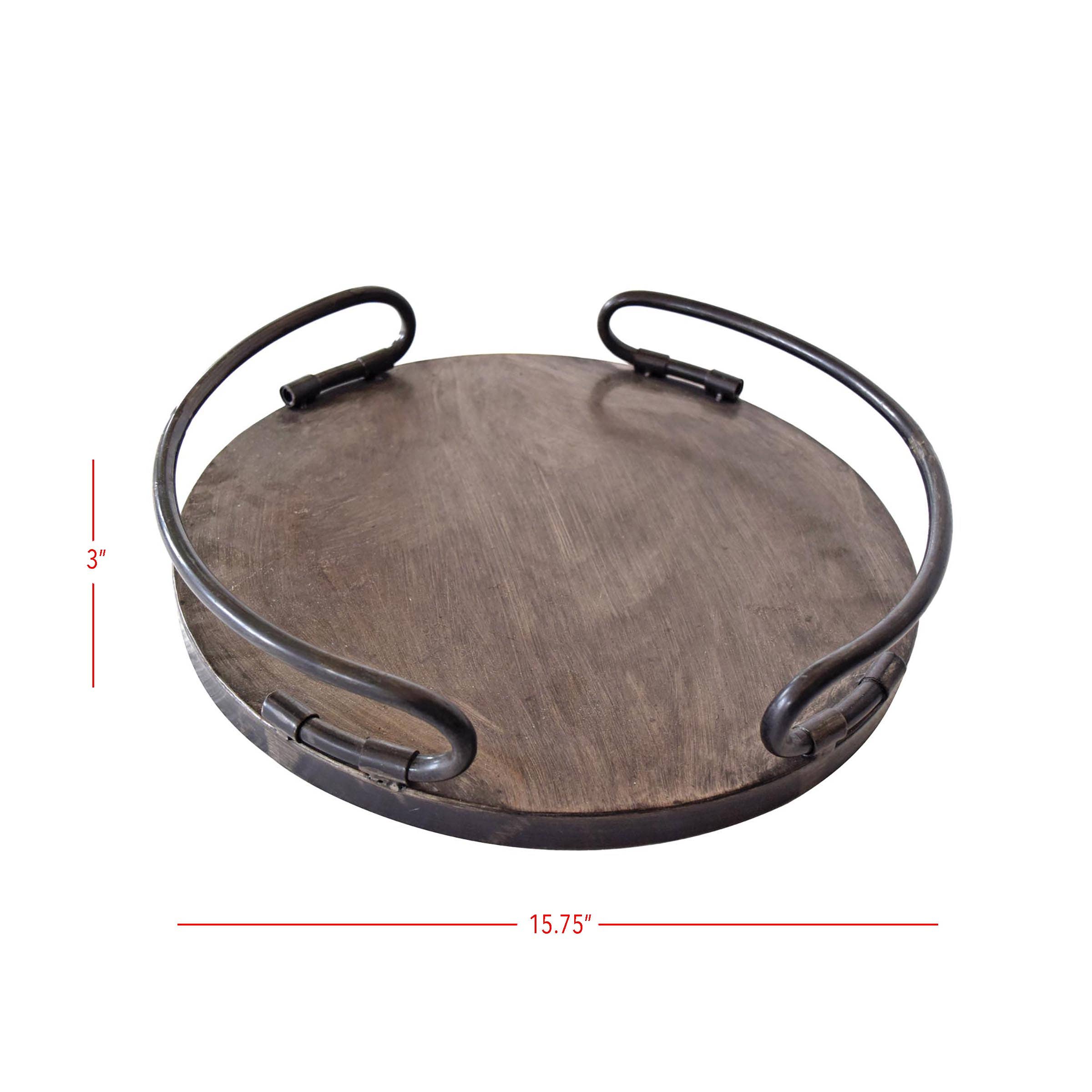 Metal Tray with Handles - Large