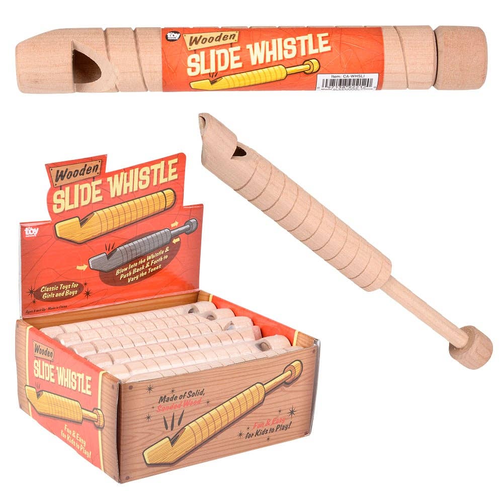 7.5" WOODEN SLIDE WHISTLE LLB kids toys