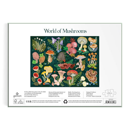 World of Mushrooms 1000 Piece Puzzle by Galison