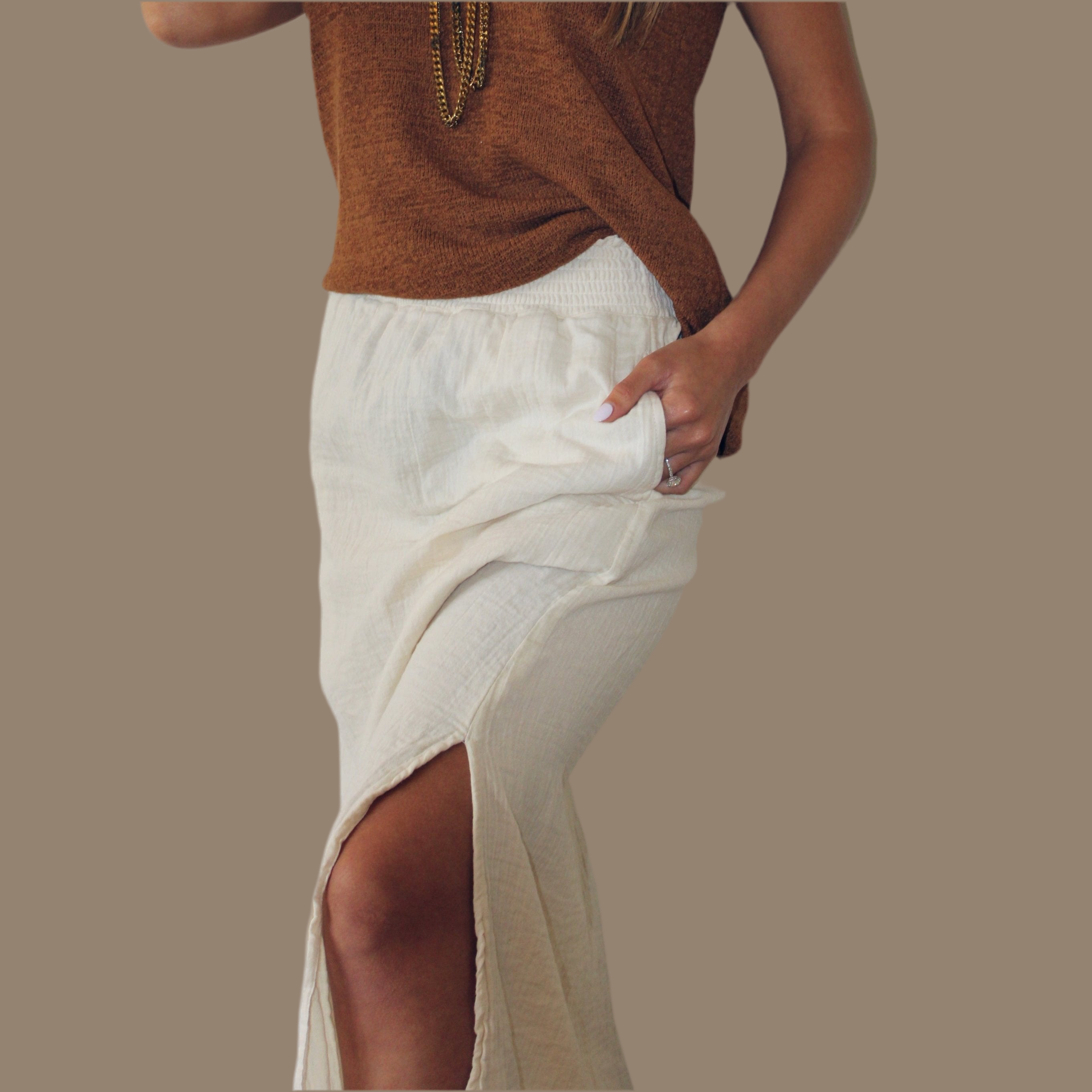 Essential Muslin Cotton Maxi Skirt