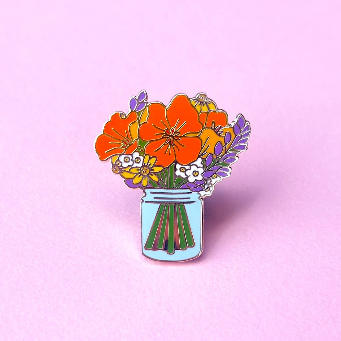 California Wildflower Enamel Pin