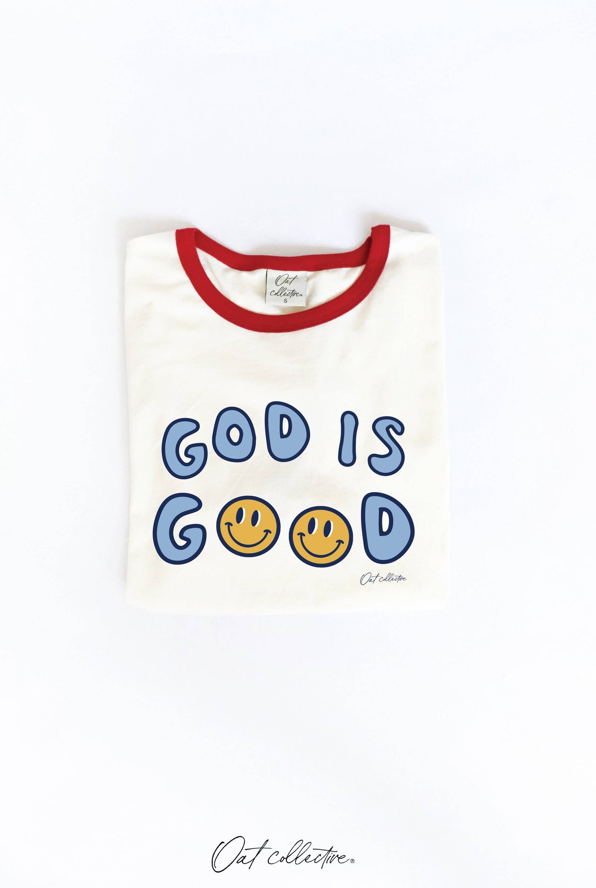 GOD IS GOOD Ringer Graphic T-Shirt