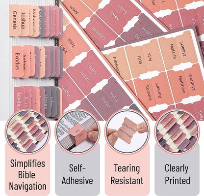 Vintage Sunset Shades Bible Tabs - 75 Laminated Labels