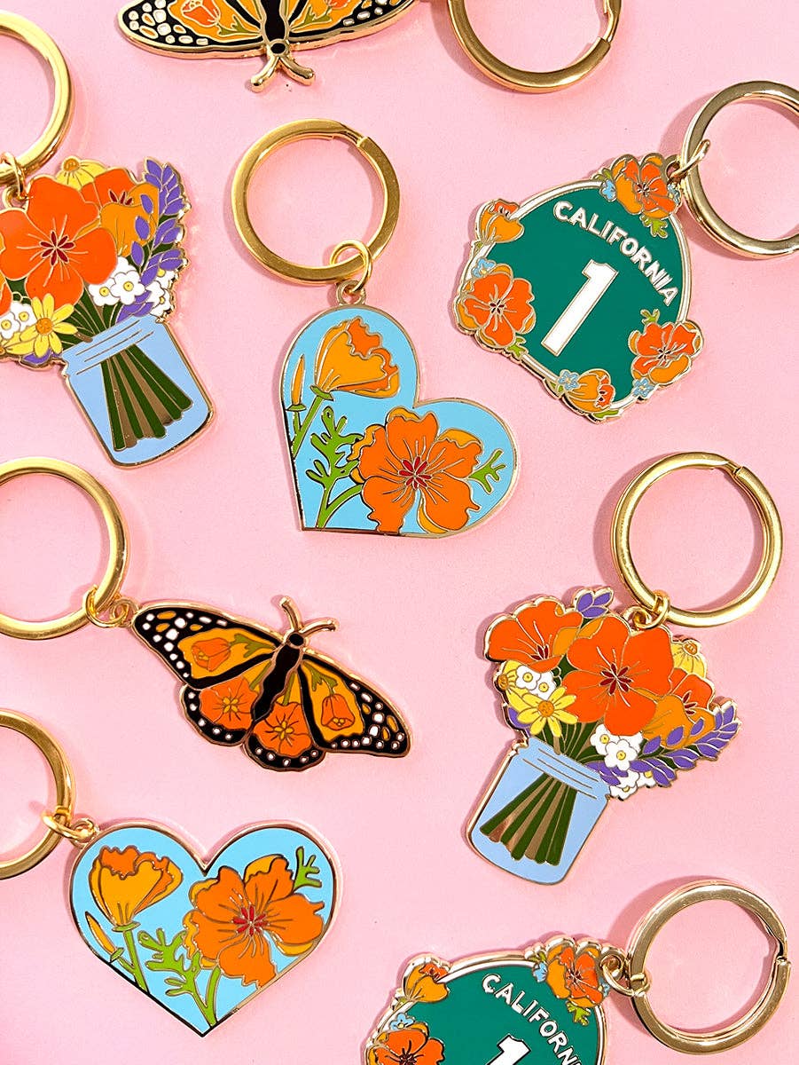 California Wildflower Keychain