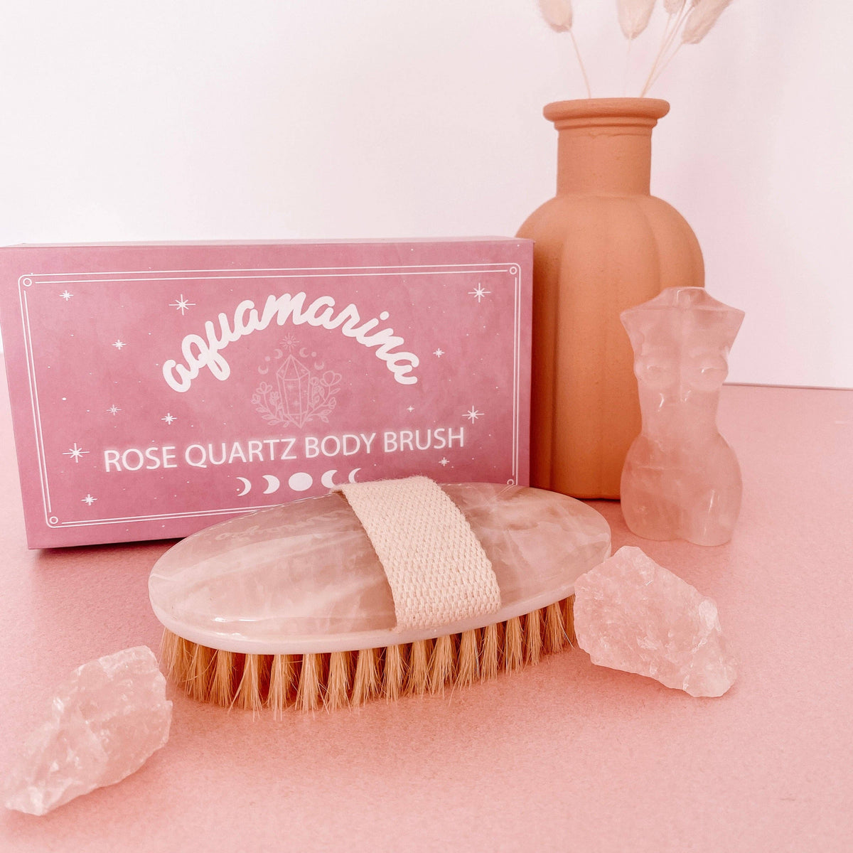 Rose Quartz Body Brush