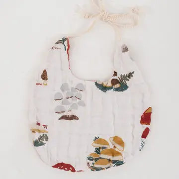 Mushroom Muslin Cotton Bib