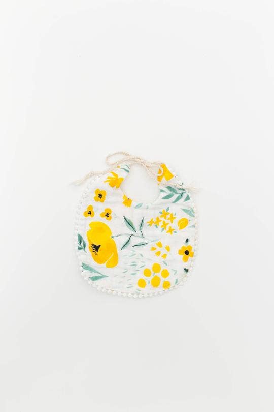 Blossoms Muslin Bib