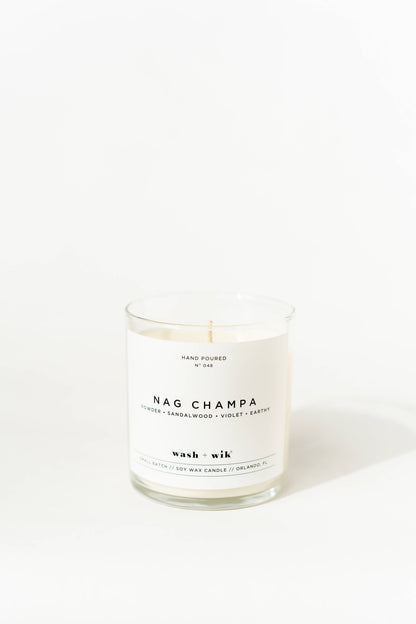 Nag Champa Soy Wax Candle | Powder | Earthy - 1 Wick