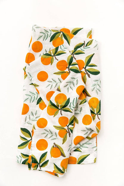 California Oranges Muslin Swaddle