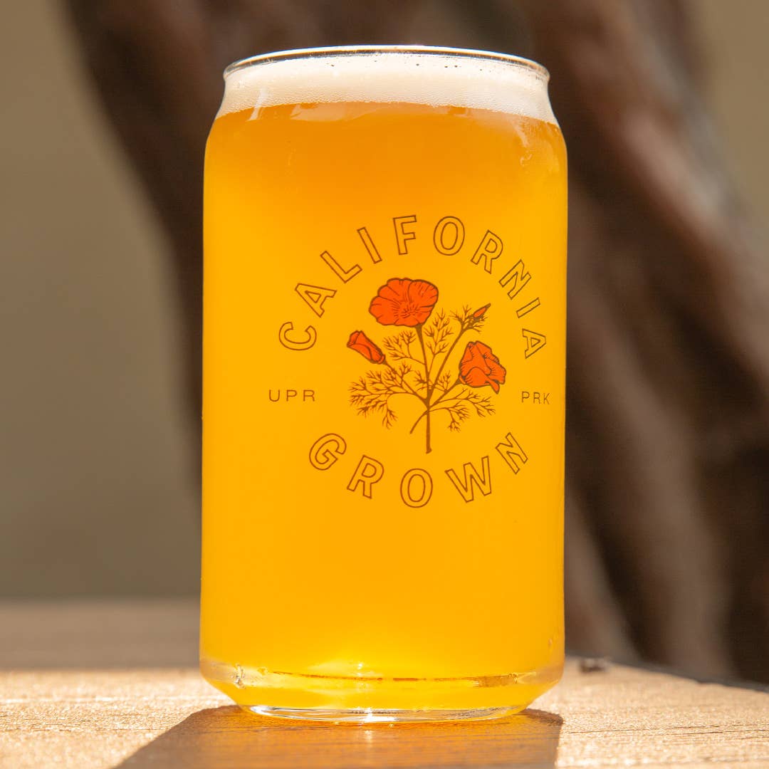 California Grown 16oz Beer Can Glass Cup