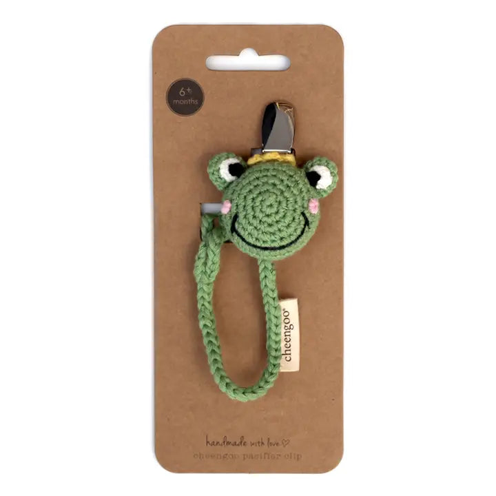 Frog Crochet Pacifier Clip