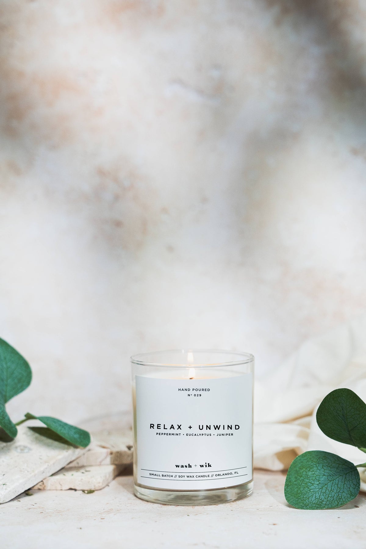 Relax and Unwind Soy Wax Candle | Eucalyptus - 1 Wick