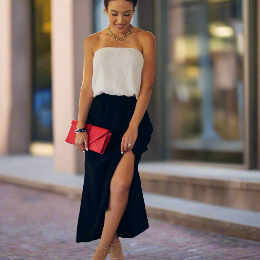 Cotton maxi skirt 9mm online