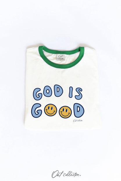 GOD IS GOOD Ringer Graphic T-Shirt