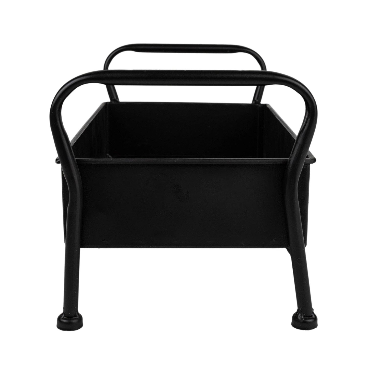 Multi-Functional Matte Black Metal Caddy